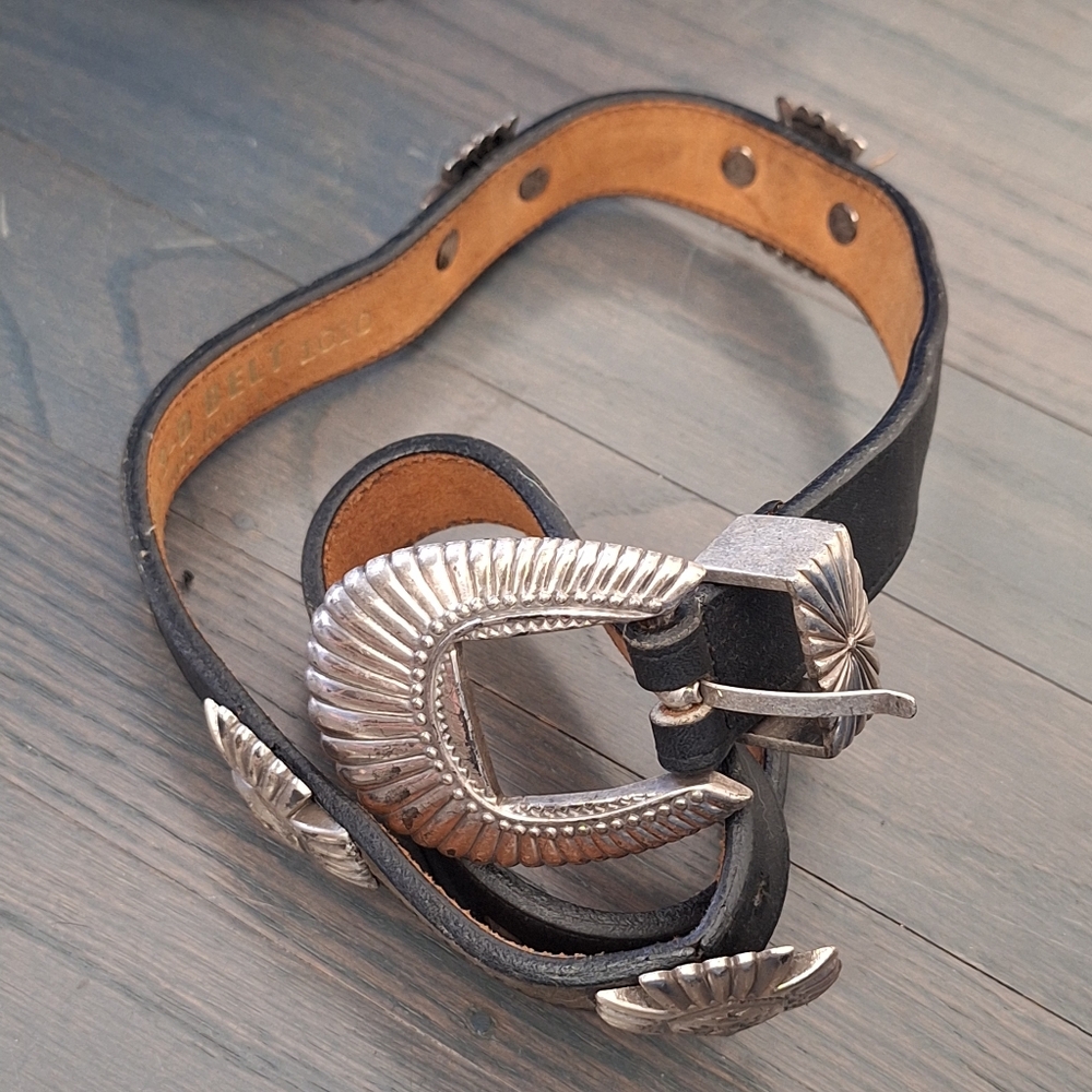Western DD 3D Top Grain Black Leather Belt Sz 26